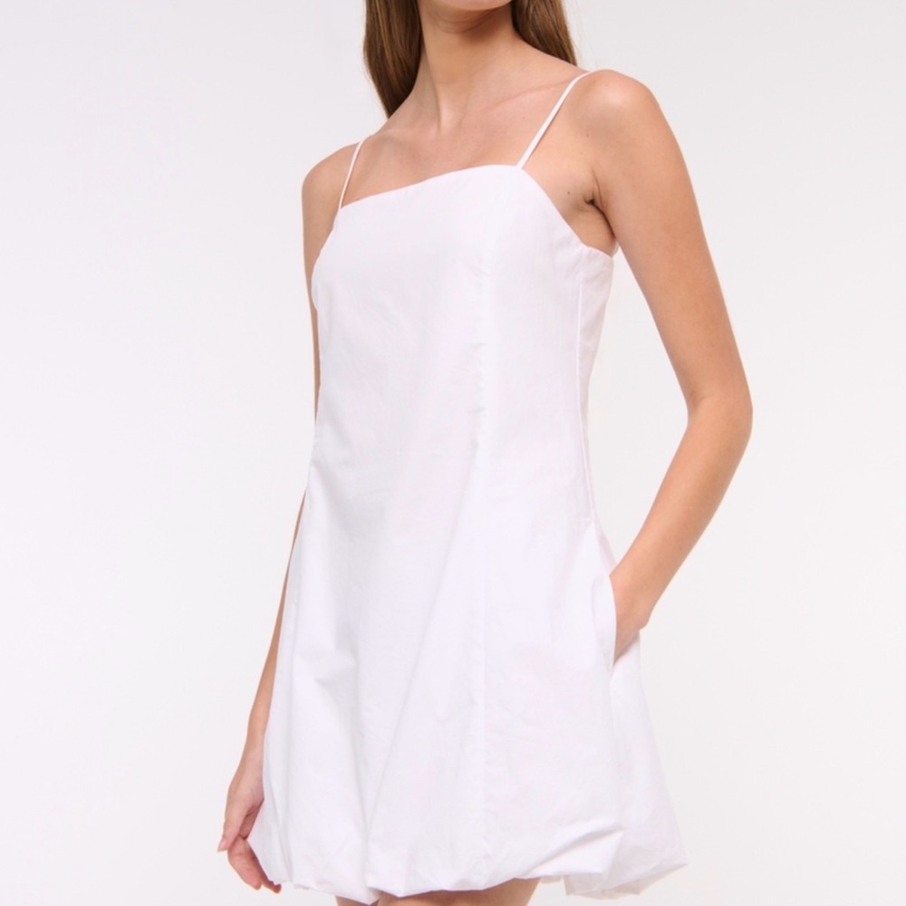 A&F Squareneck Bubble Hem Mini Dress